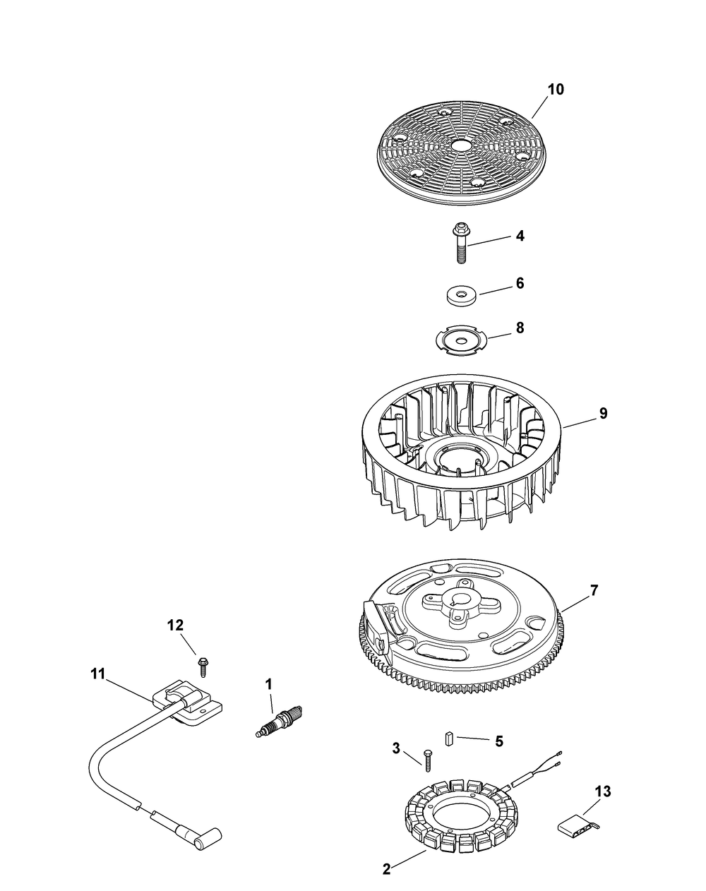 Kohler Sv725-3020 Ignition And Electrical Diagram and Parts List for Z-FORCE54 (17BF3AGX-17BF3AGX010)(2012) Cub Cadet Lawn Tractor